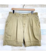 The Territory Ahead Hiking Shorts Brown Pleated VTG Broken In 7&quot; Mens Large - £19.46 GBP