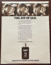 1985 Saxon Aftershave Vintage Print Ad The Joy Of Sax Mens Shaving Adver... - $14.45