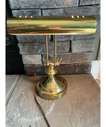 Vintage Underwriters Laboratories Gold Banker Lawyer Adjustable Desk Lamp - $34.99