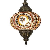 LaModaHome Handmade Pendant Ceiling Lamp Mosaic Shade, 2019 Stunning 16.5&quot; Heigh - £47.94 GBP