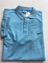 Lacoste Pique Polo Short Sleeve Shirt Mens XL FR 6 Light Blue New - $54.93