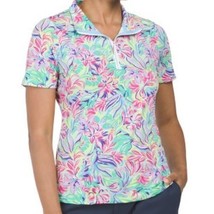 NWT NANETTE LEPORE PLAY Multicolor Floral Short Sleeve Golf Shirt S M L XL - $34.99