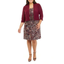 New Perception Red Floral Floral Career Jacket Dress Size 1 X 2 X $122 - £51.95 GBP