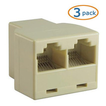 3 Packs Rj45 Cat 5 6 Lan Ethernet Splitter Connector Adapter For Pc High... - $34.82