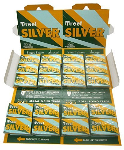 200 Treet Silver Double Edge Razor Blades - $22.76