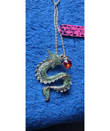 New Betsey Johnson Necklace Dragon Rhinestones Oriental Collectible Deco... - £11.72 GBP