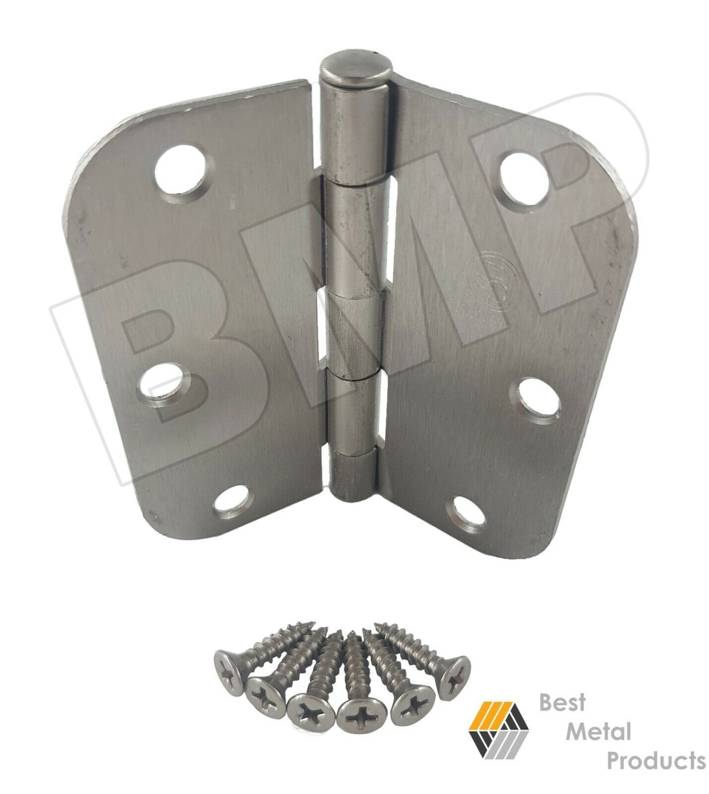 (24) 3.5&quot; Satin Nickel Interior Door Hinges with 5/8&quot; Radius 1500301 - $31.95