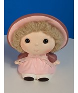 Pink Girl Money Bank Lefton Vintage 80s chalkware 02444 - $9.80