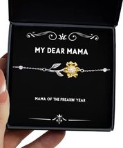 Unique Idea Mama Sunflower Bracelet, Mama of The Freakin&#39; Year, Fun Gifts for Mo - £39.14 GBP