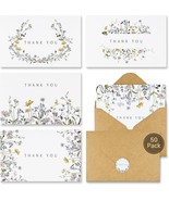 50ct Flora Thank You Cards with Envelopes - 4x6’’ Baby Shower Thank You ... - $376.14 MXN