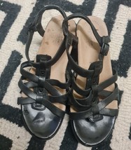 clarks collection black Strappy Sandals for girls size 4E(UK) - $27.00