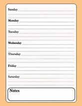 Magnetic Dry Erase Calendar - White Board Planner - Orange 3/016 - £8.60 GBP