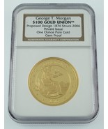 George T.Morgan Gold Union Vorgeschlagen Design 1876 Struck 2006 Gem Pro... - €3.784,13 EUR