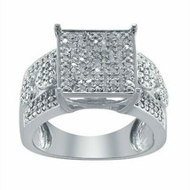 0.29 Ct Round Natural Diamond Ladies Wedding Band Ring 14K White Gold Plated - £95.58 GBP