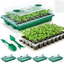 5-Pack Seed Starter Kit with 200 Cells &amp; Adjustable Humidity Dome for Ga... - $47.47