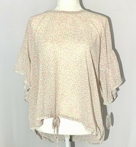 Womens Love + Joy Full Circle Sheer  Flutter Sleeve Top, XL - New! - $14.36