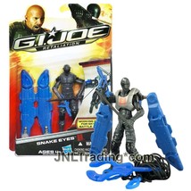 Year 2011 GI JOE Movie Retaliation 4 Inch Figure SNAKE EYES with String Zip Line - £23.97 GBP