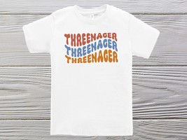 Threenager Shirt - Third Birthday Natural Toddler Tee -3rd Birthday shirt - £11.84 GBP