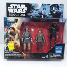 Star Wars Rogue One Rebel 3pk Jyn Cassian K-2SO 3.75in Action Figure Set Walmart - £18.98 GBP