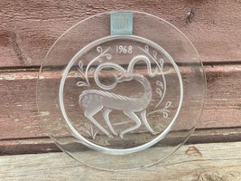 VTG 1968 LALIQUE Limited Edition Annual Christmas Crystal Plate Glass - £31.07 GBP