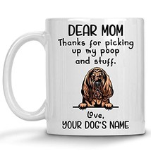 Personalized Bloodhound Coffee Mug, Custom Dog Name, Customized Gifts For Dog Mo - $14.95