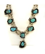 Vintage Genuine Signed Tacheeney Navajo Turquoise Sterling Rare Squash b... - $23,520.99 MXN