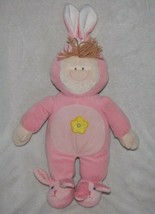 Beverly Hills Teddy Bear Co Company Stuffed Plush Cloth Pink Doll Bunny Flower - £31.13 GBP