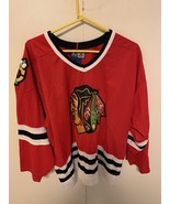 CHICAGO BLACKHAWKS VTG 1990s STARTER NHL HOCKEY JERSEY MENS - L - £82.67 GBP