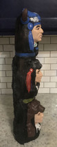 vintage TOTEM POLE~Ceramic  Display~Cougar-Bear-Medicine Man~22 “ High - £61.50 GBP