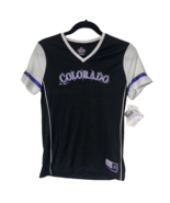 Majestic Girls Colorado Rockies Curveball T-Shirt Black-XL - $25.77 CAD