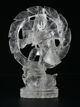 Spiritual Natural Rock Crystal Quartz Lord Shiva Natraj 2670 Cts Gemstone Statue - £450.84 GBP