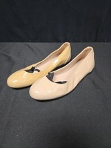 Prada Beige Patent Leather Ballet Flats Size 38 / 7.5 Discolored See Photos - $48.95