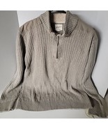 FIELD &amp; STREAM Sweater Men XL Ribbed Sherpa Collar 1/4 Zip Pullover Cott... - $145.81 MXN