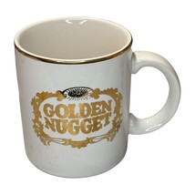 Golden Nugget Coffee Mug White Ceramic Gold Rim Souvenir Collectable wit... - $17.41