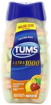 READ Tums Antacid Tablets, Ultra 1000, Assorted Fruit, Value Size 160-Co... - $13.85