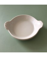 Vintage PILLIVUYT France -White Porcelain Round Au Gratin Dishes Set Of 2 - £25.52 GBP