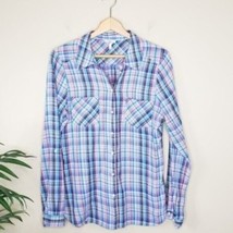 Joie | Soft Multicolor Plaid Button Down Shirt, size medium - £37.89 GBP