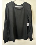 Torrid Active Black Long Sleeve Crew Neck Cupro Pullover Sweatshirt Size... - $34.99