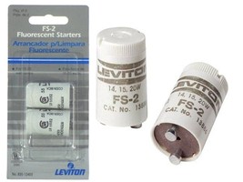 Leviton C21-12409-000 12409 Fluorescent Lamp Starter, 14 to 20 W, 2-PACK - $6.93