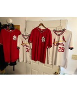 LOT (4) St. Louis Cardinals Shirt Mens XL wh/RED Coleman, FORCH, Plain, ... - $146.88 CAD