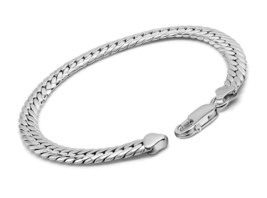 Men Italian Solid 925 Sterling Silver 6MM flat Snake Chain 7 - $152.70