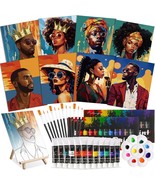 Cholemy 36 Pcs Paint and Sip Kit for Adults 8&#39;&#39; x 10&#39;&#39; Pre Drawn Canvas ... - $1,106.85 MXN