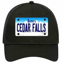 Cedar Falls Iowa Novelty Black Mesh License Plate Hat - £22.70 GBP