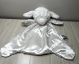 Baby Gund Winky Huggybuddy white satin plush sheep lamb security blanket... - $10.39