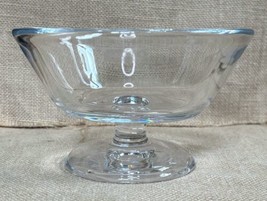 Krosno Poland Art Glass Pedestal Candy Dish Compote Bowl Minimalist Simple - £23.23 GBP