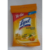 Lysol Disinfecting Wipes Travel Pack 15ct Lemon &amp; Lime Blossom Scent Travel Size - £9.80 GBP