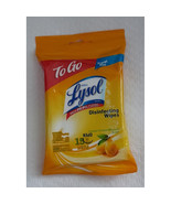 Lysol Disinfecting Wipes Travel Pack 15ct Lemon &amp; Lime Blossom Scent Tra... - £9.68 GBP