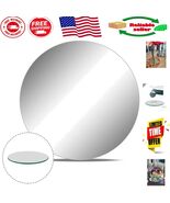 Modern 12&quot; Polished Glass Mirror Plate – A Chic Centerpiece for Any Occa... - $701.41 MXN