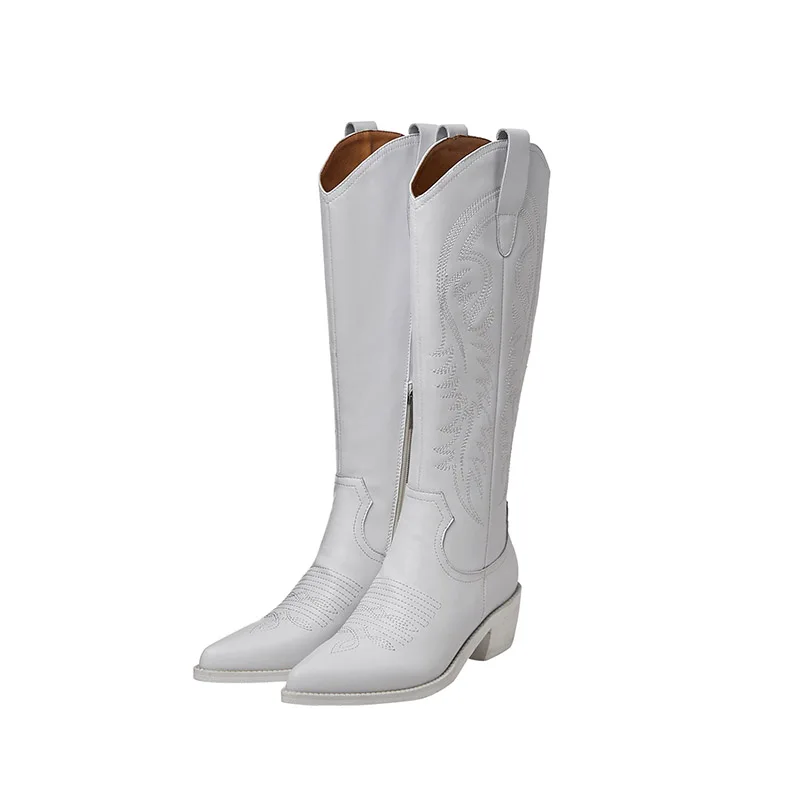 Phoentin Embroidery girls boy Western Boots for Women Knee High Boots Autumn Win - £155.28 GBP