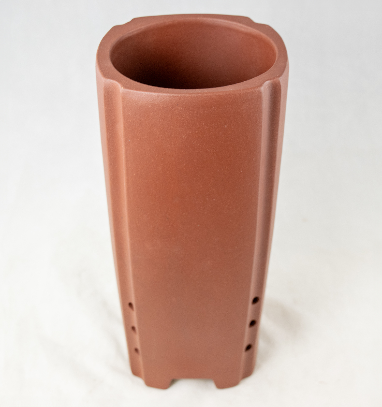 Square Vintage Cascade Zisha Bonsai Pot &amp; Orchid Planter + Mesh 4.5&quot;x 4.... - £37.60 GBP